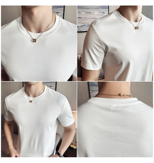 Men's Summer Ice Silk Cotton T-Shirt