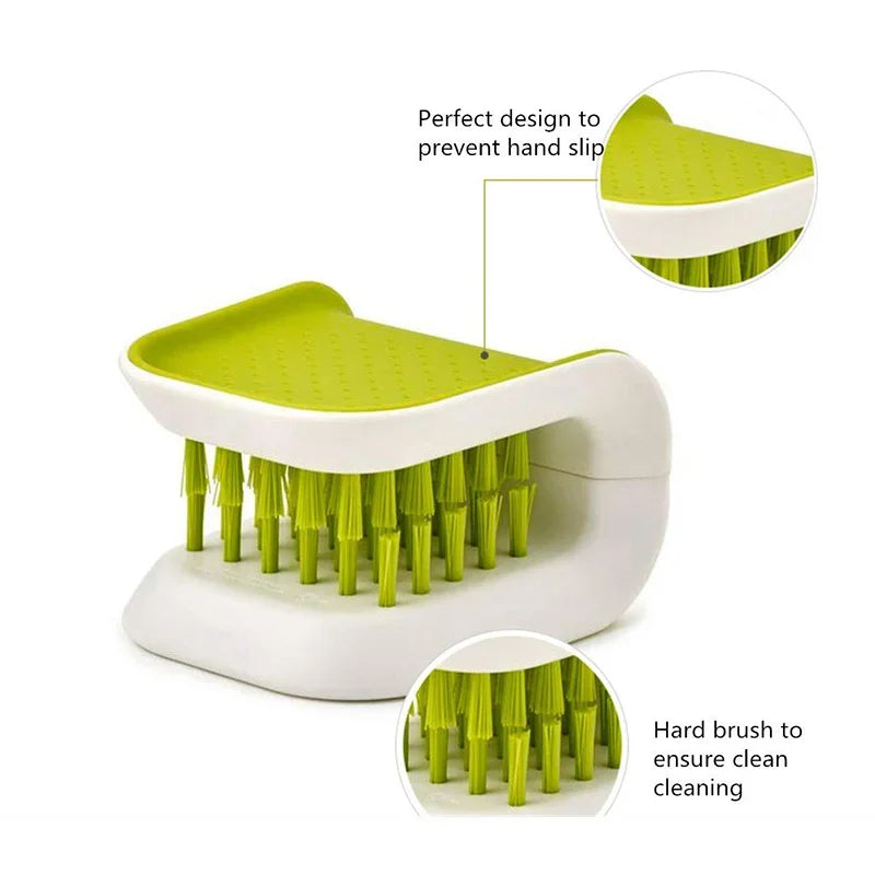 Two-Sided U-Shaped Cleaning Brush for Seat Belts and Kitchen Tools