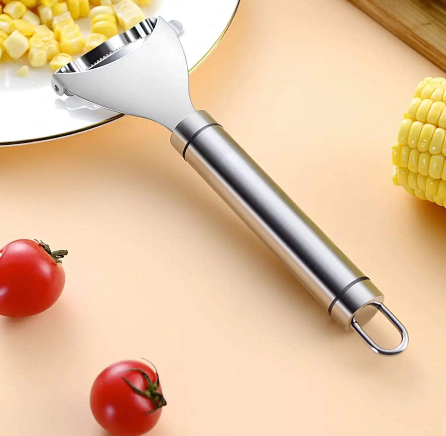 Stainless Steel Corn Peeler - Serrated Corn Stripper Cutter