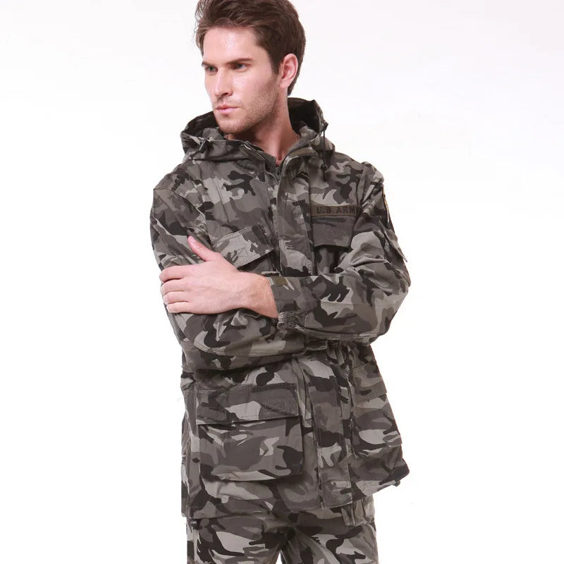 US Military Fleece Tactical Windbreaker Jacket