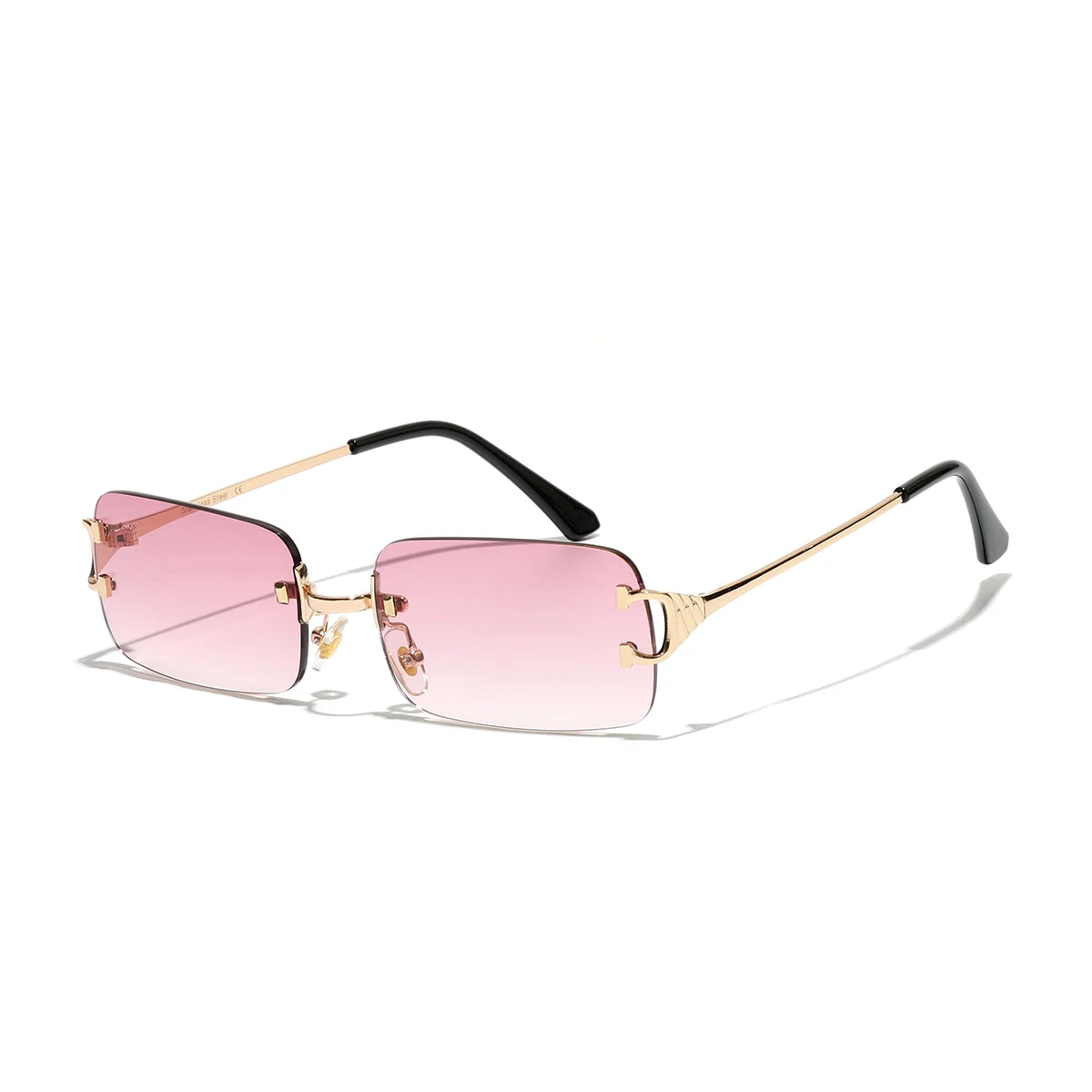 Ruiao 2025 Rimless UV400 Sunglasses – Unisex Designer Square Shades