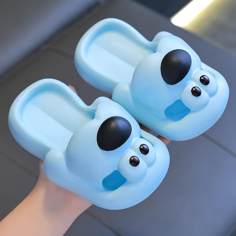Cartoon Puppy Kids Non-Slip Indoor Slippers