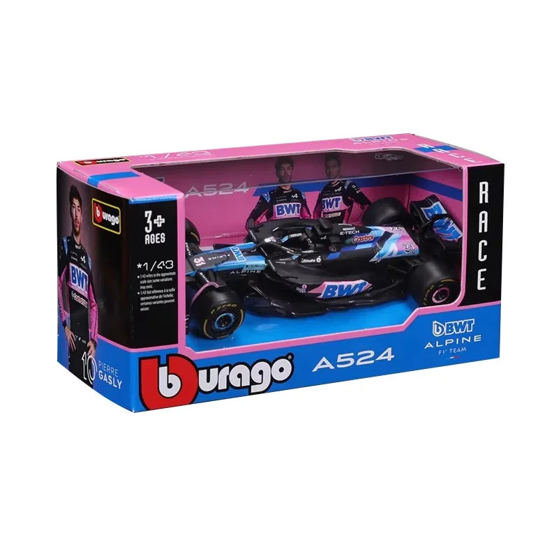 Bburago F1 1:43 BWT Alpine A524 Diecast Model