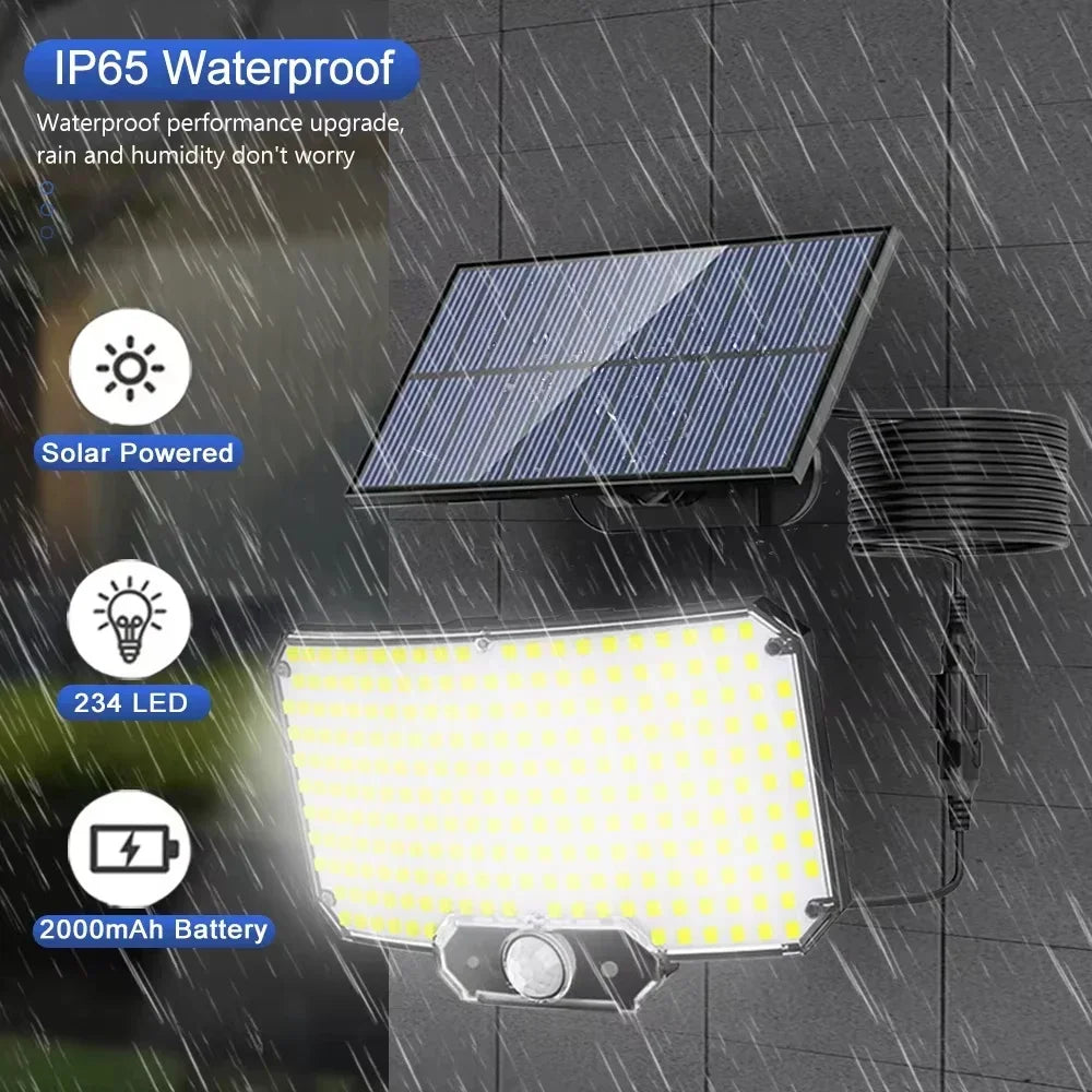 Outdoor Solar Motion Sensor Flood Lights with Remote and IP65 Waterproof