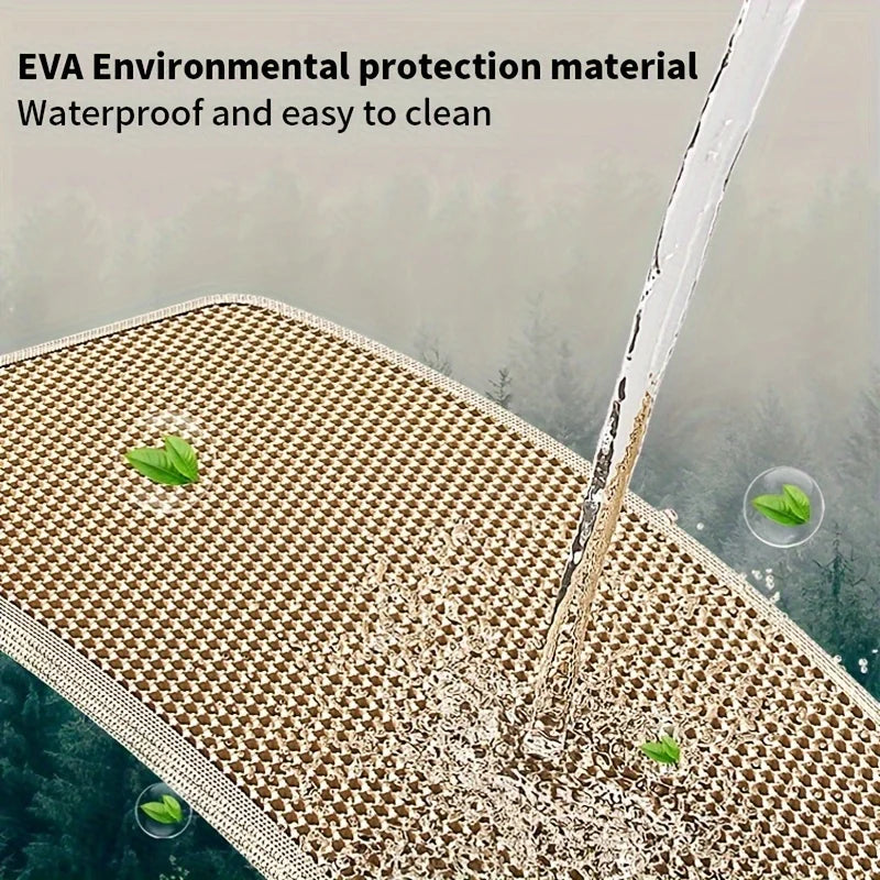 Large Waterproof Cat Litter Mat with Double Layer Honeycomb Design