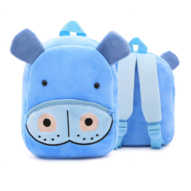 Cute Cartoon Animal Plush Backpack for Kindergarten Kids