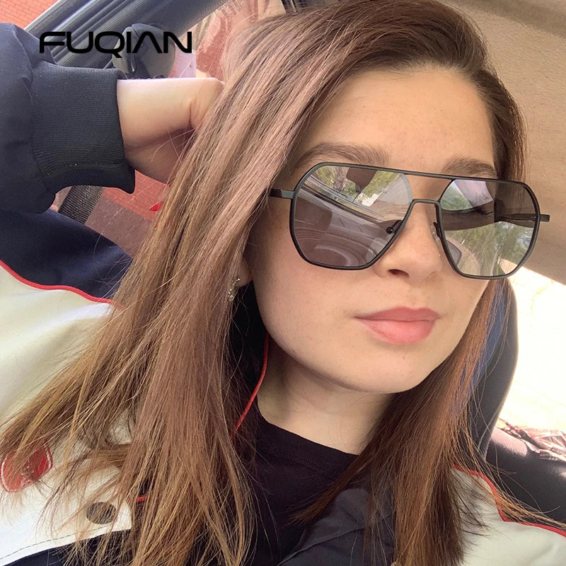Luxury Photochromic Polarized Sunglasses for Men and Women UV400 Metal Frame