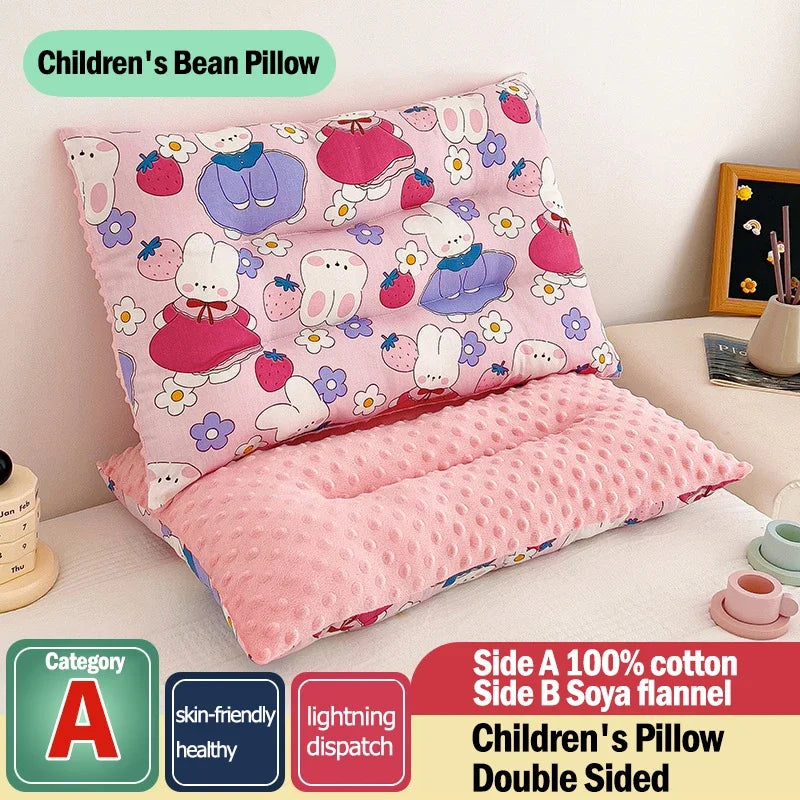 Kids Cotton Velvet Pillow 30x50cm – Soft Baby Comfort Pillow
