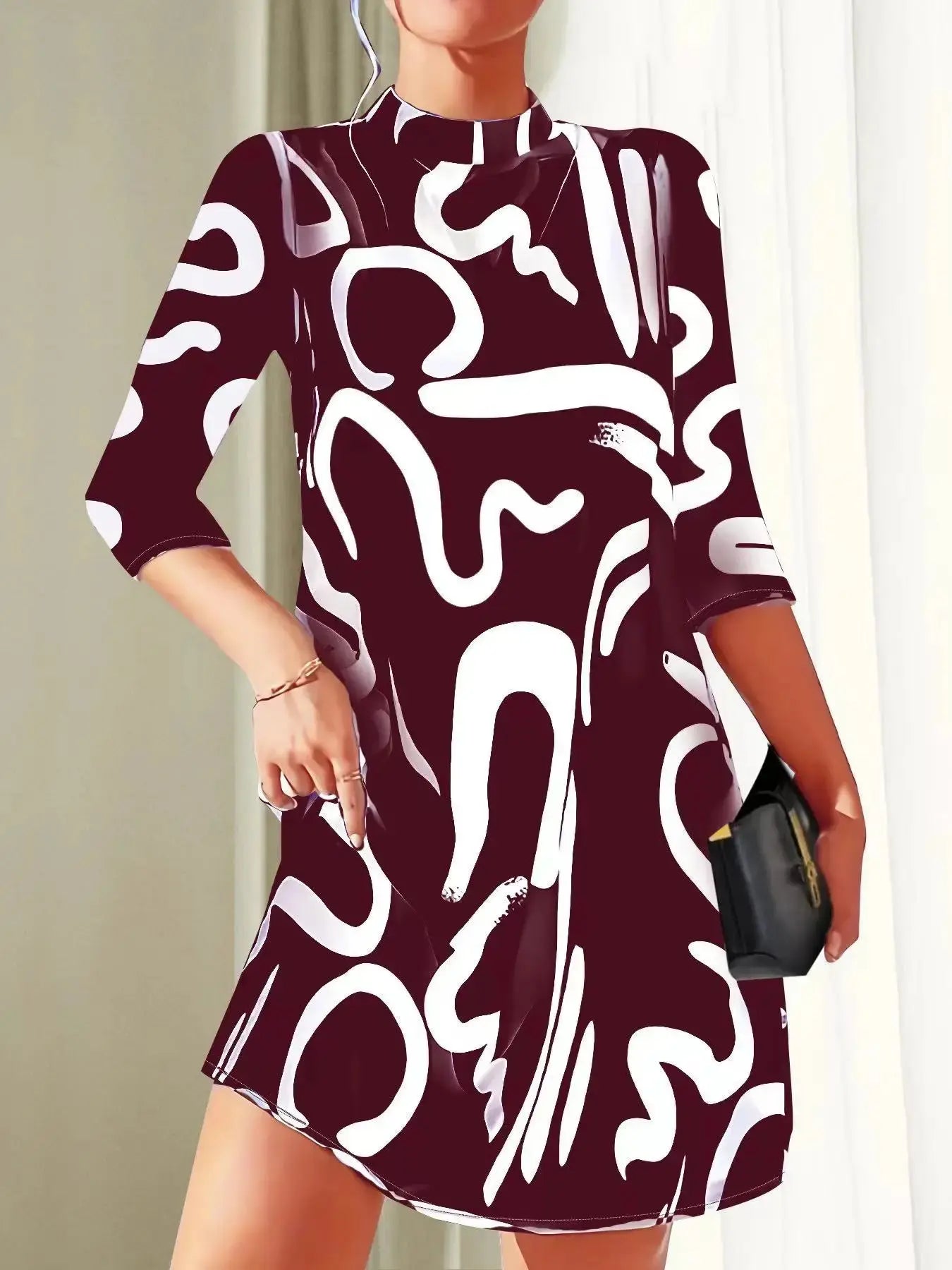 Women’s Fashion Print Mini Dress