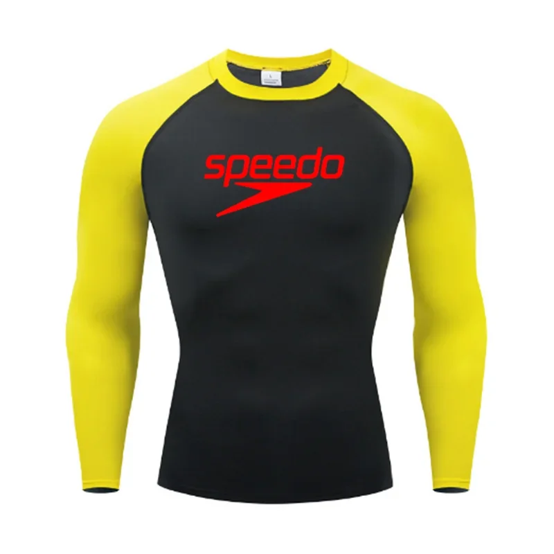Men's UV Protection Surf Rash Guard Diving Suit Short Sleeve Swimwear