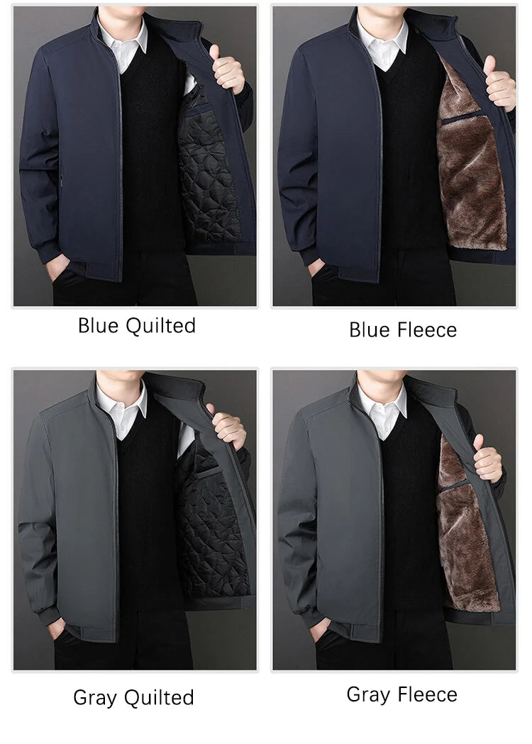 Plus Size Plush Thick Coat with Stand Collar