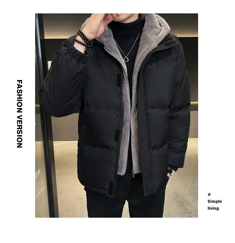 TFETTERS Autumn Winter Zip-up Hooded Parka Jacket