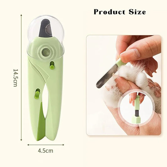 Pet Nail Clipper with LED Light for Dogs and Cats, Anti-Splash Design