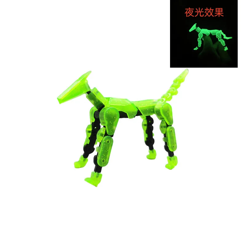 DIY Luminous T13 Multi-Jointed Movable Robot & Dog Action Figures