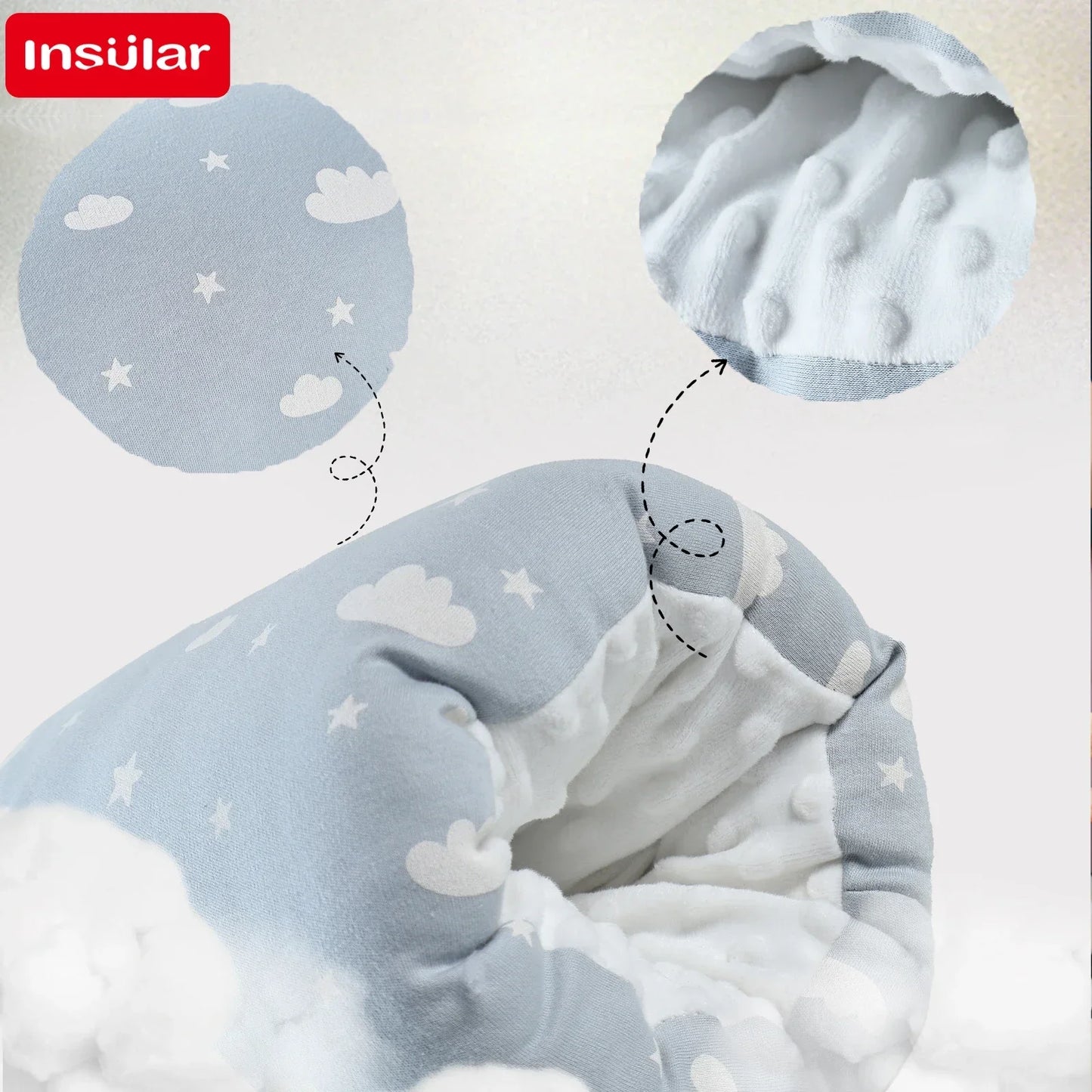 INSULAR Baby Arm Pillow for Nursing, Anti-Spit Milk Infant Cushion Pad