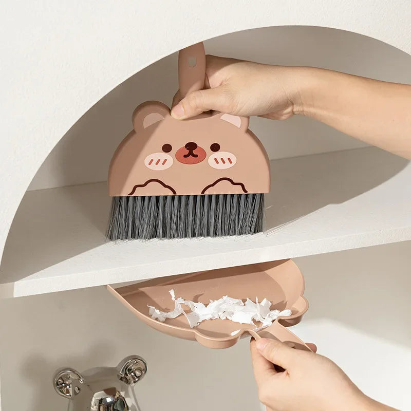 Mini Broom and Dustpan Set for Tabletop Desk and Household Cleaning