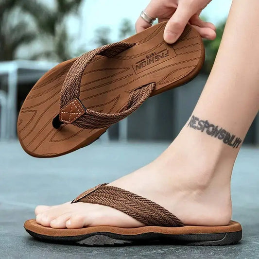 Men’s Casual Flip Flops – Anti-Slip Beach Sandals