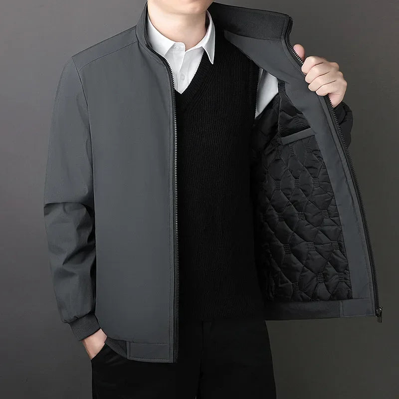 Plus Size Plush Thick Coat with Stand Collar