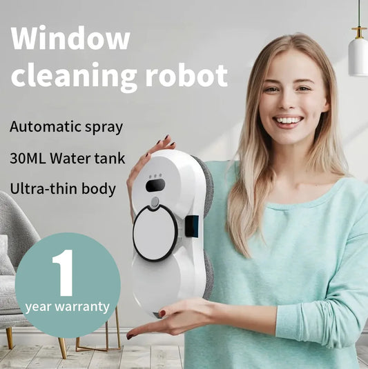 Automatic Window Cleaning Robot with Water Spray for High-Rise Glass