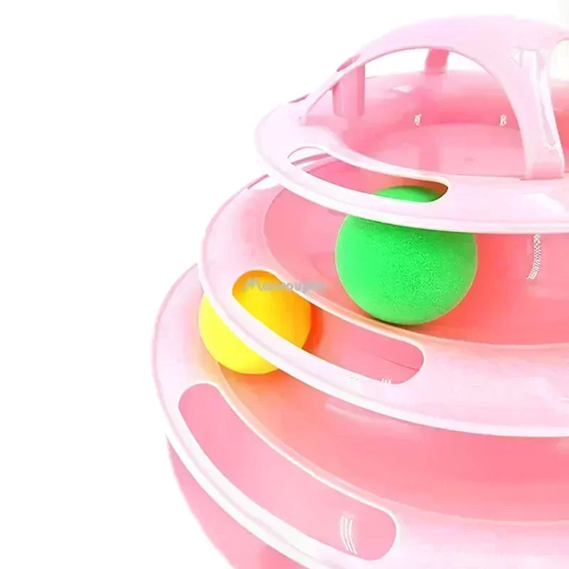 Multi-Level Cat Tower Track Toy