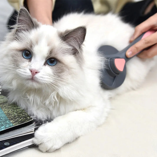 Self-Cleaning Pet Grooming Brush for Dogs & Cats