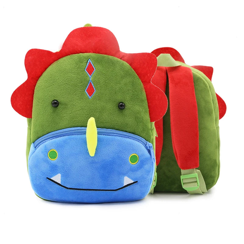 Cute Cartoon Animal Plush Backpack for Kindergarten Kids