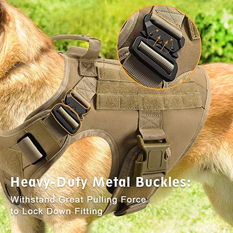 K9 Tactical Military Dog Vest and Leash Set