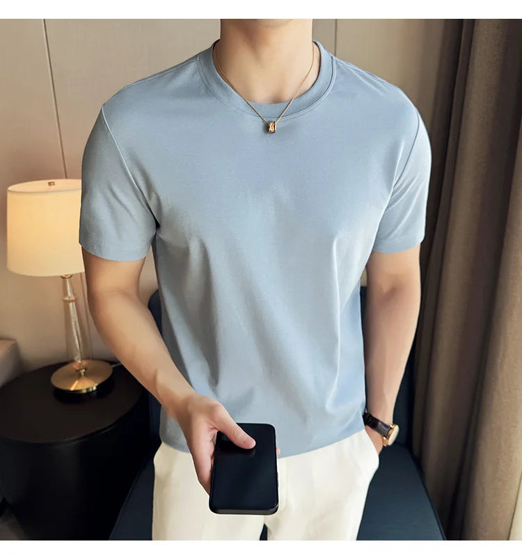 Men's Summer Ice Silk Cotton T-Shirt
