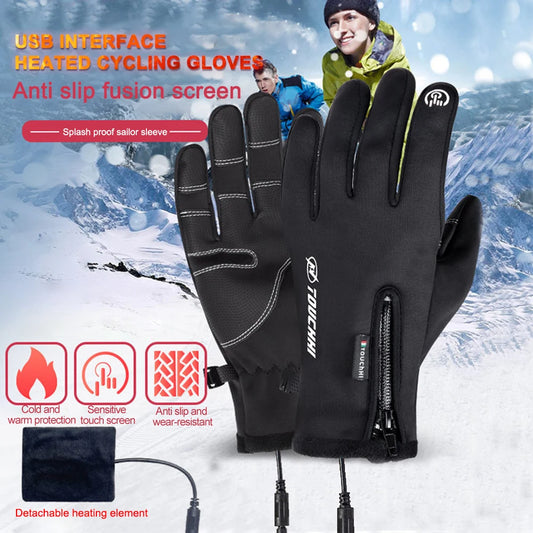 Windproof Rechargeable Touch Screen Winter Gloves