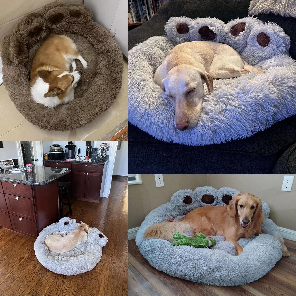 Fluffy Plush Dog Bed – Soft & Cozy Cushion for Large & Small Pets