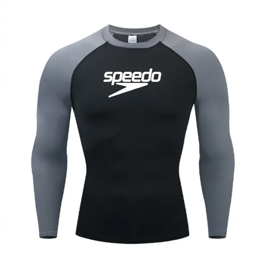 Men's UV Protection Surf Rash Guard Diving Suit Short Sleeve Swimwear
