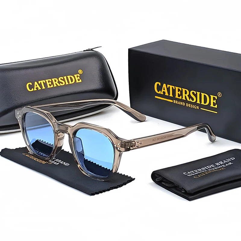 Retro Polarized Sunglasses for Men and Women with Ultralight TR90 Frame