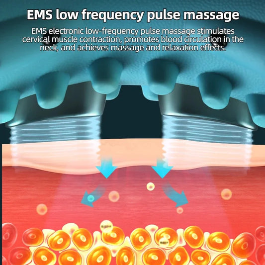 Electric Neck Massager with Infrared Heating & Airbag Traction