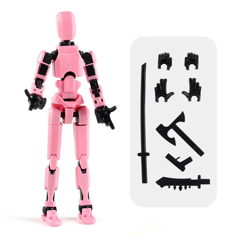 DIY Luminous T13 Multi-Jointed Movable Robot & Dog Action Figures