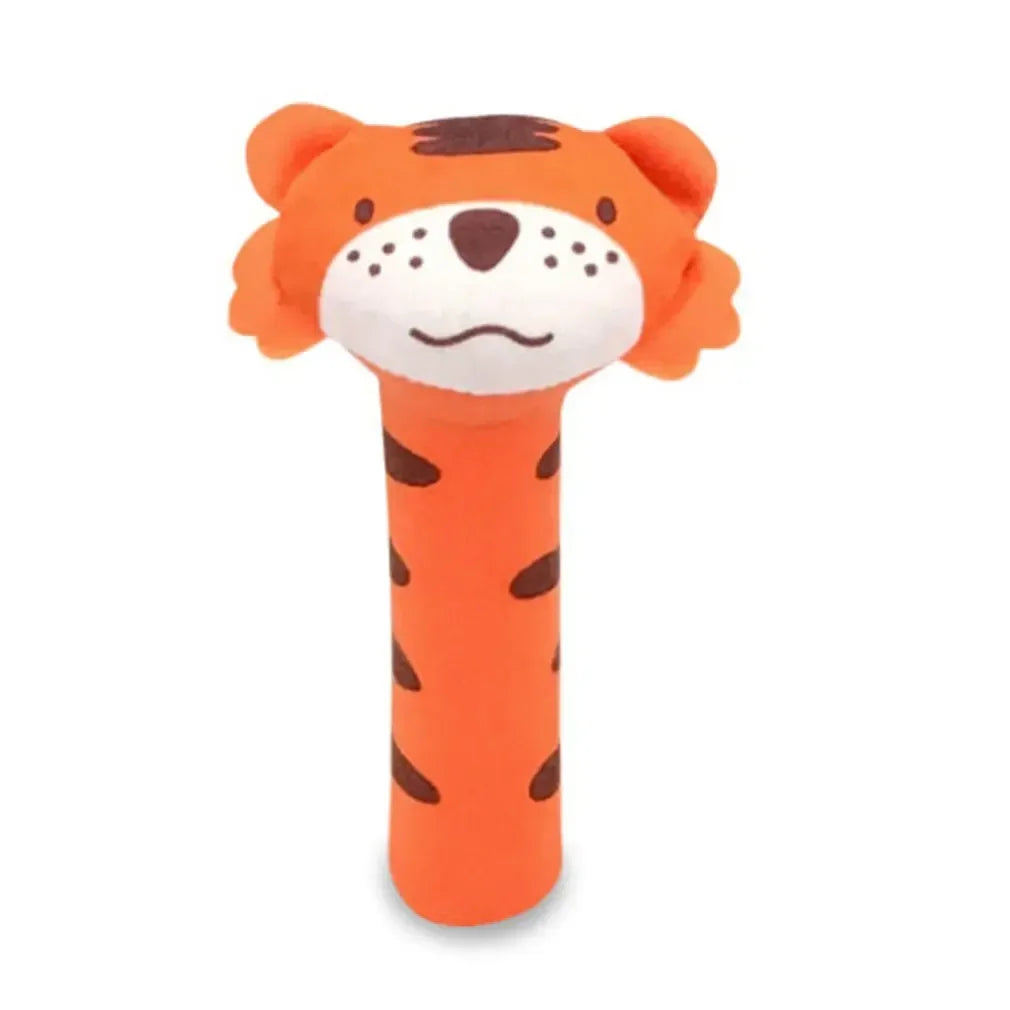 Cartoon Animal Hand Bell Rattle - Soft Plush Baby Rattle Toy