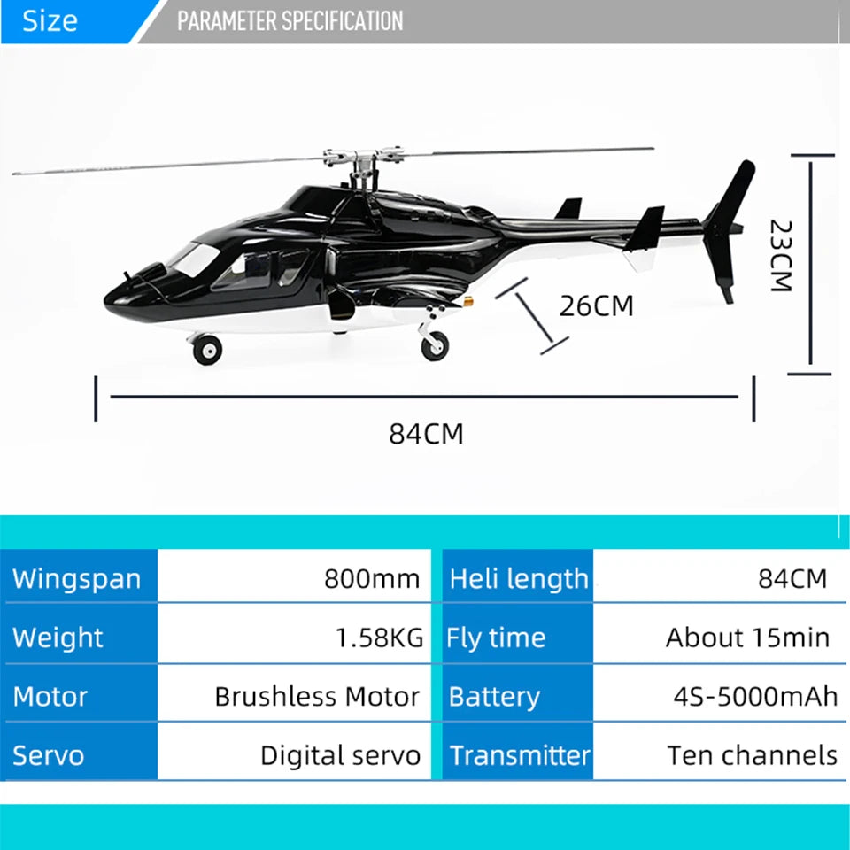 FLY WING Airwolf FW450 V2 6CH RC Helicopter RTF – GPS Flight Control