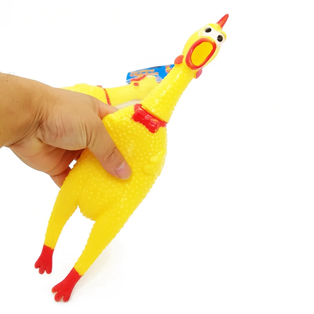 Squeaky Screaming Chicken Dog Chew Toy
