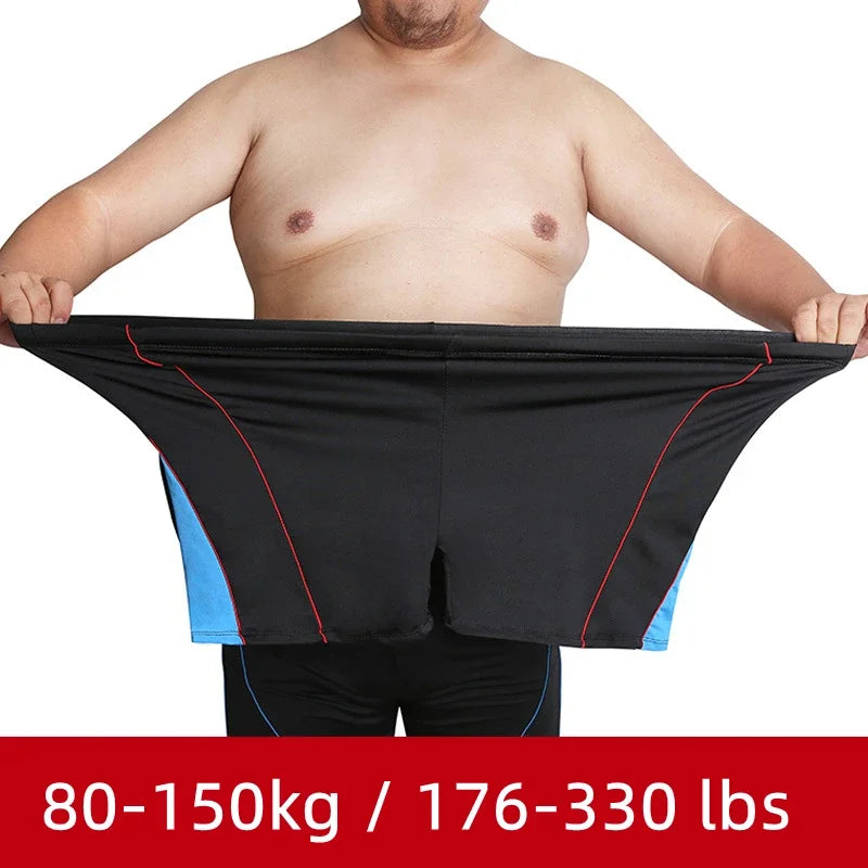 Men's Elastic Swim Trunks Plus Size Beach Surfing Boxer Shorts
