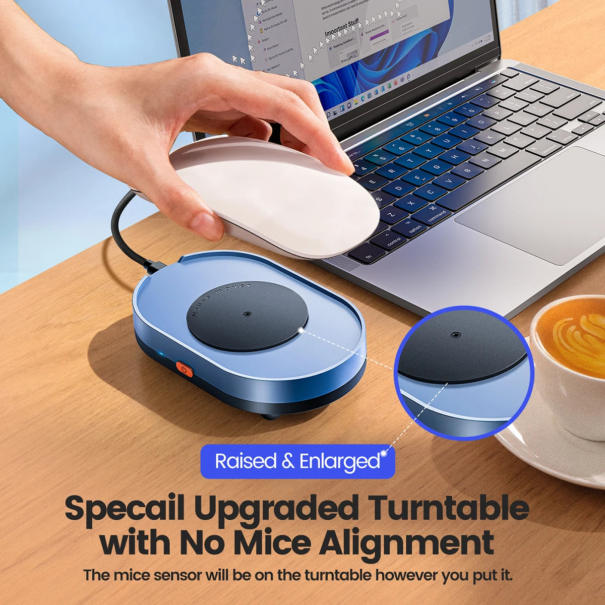 Undetectable Virtual Mouse Mover with ON/OFF Switch – Anti-Sleep USB Mouse Jiggler