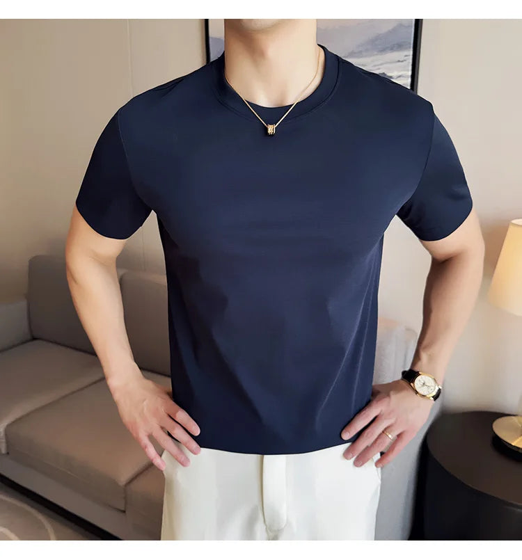 Men's Summer Ice Silk Cotton T-Shirt