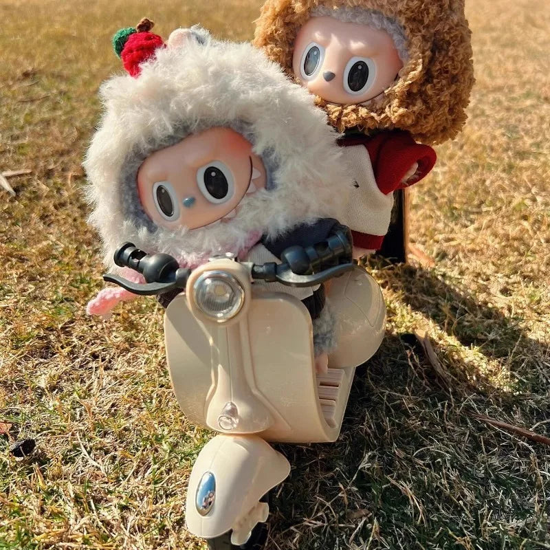 Labubu Mini Electric Motorcycle with Lights & Music – Doll Accessory Gift