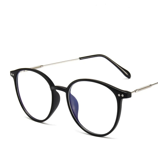 Unisex Round Anti-Blue Light Glasses – Computer Frame