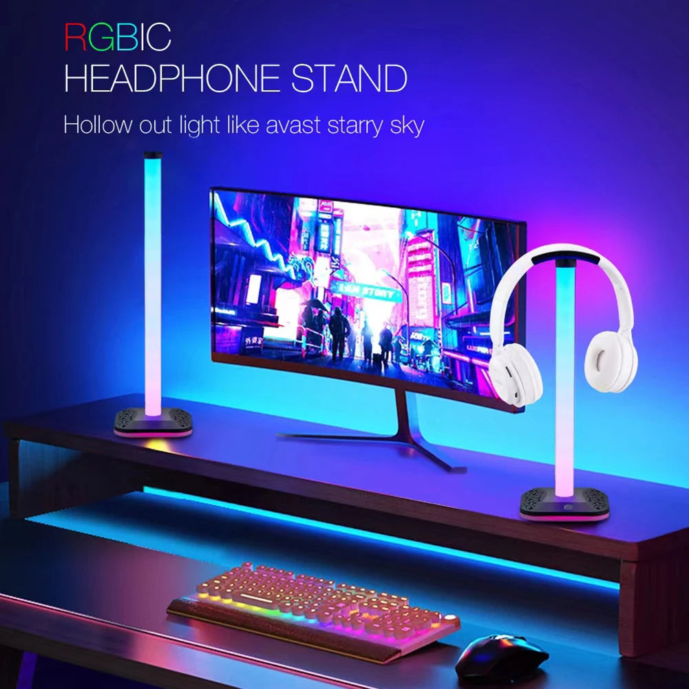 RGB Gaming Headphone Stand with LED Lighting