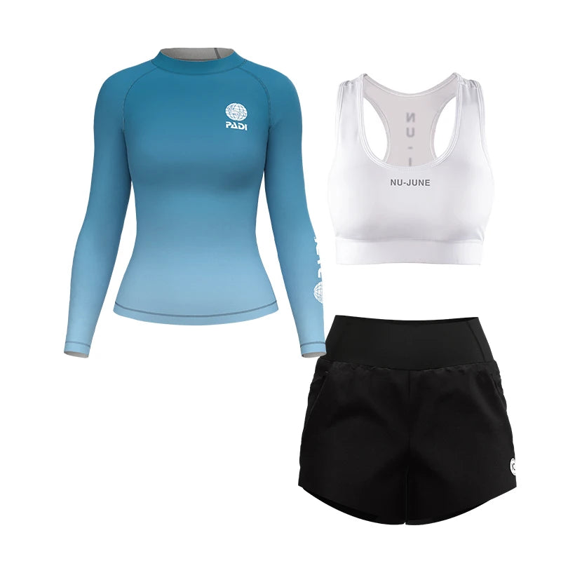 Custom Printed Long Sleeve Rash Guard for Men and Women Surfing Swimwear