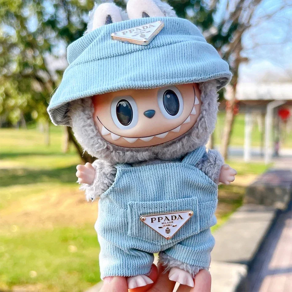 Labubu Corduroy Mini Doll Clothing Set – Cute Vinyl Doll Accessories