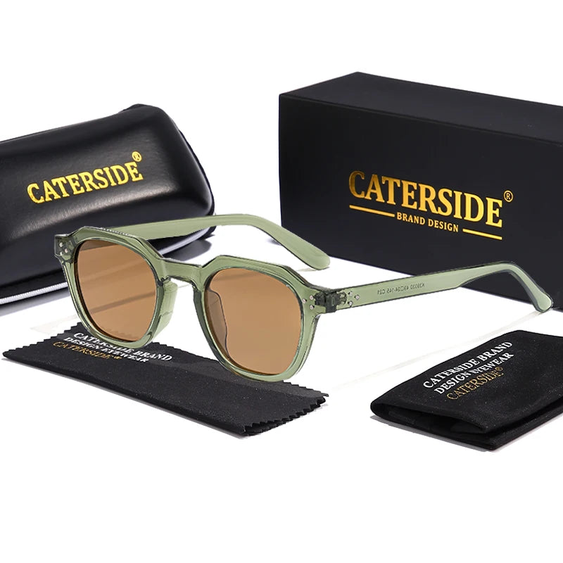 Retro Polarized Sunglasses for Men and Women with Ultralight TR90 Frame