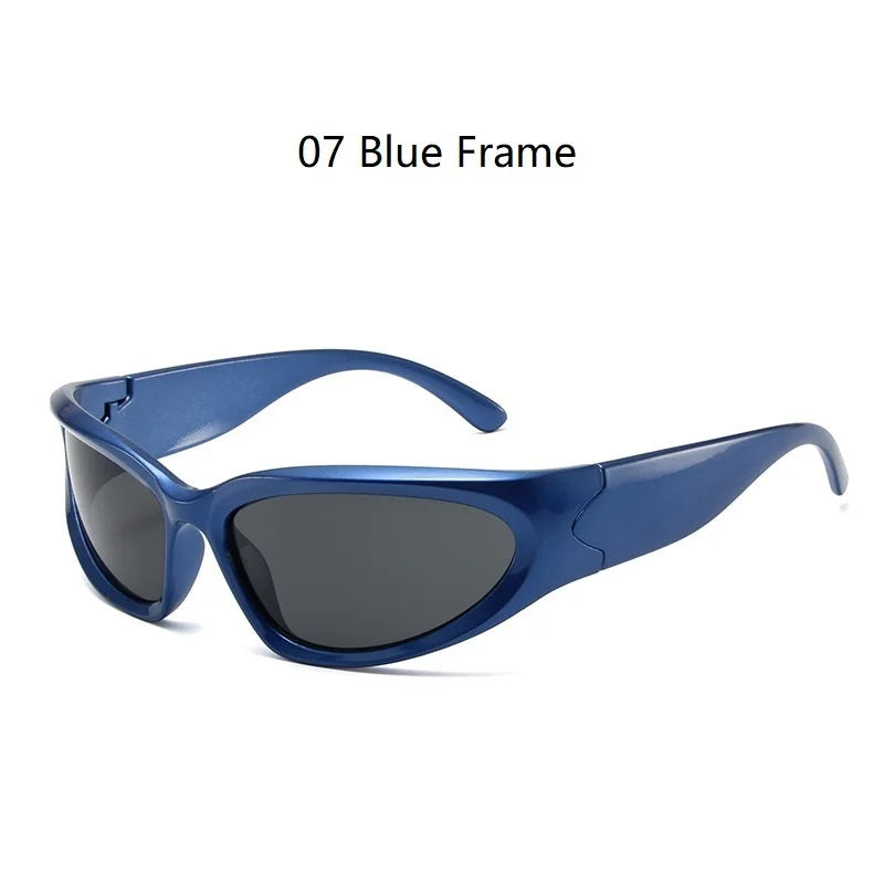 Y2K Punk Sports Sunglasses for Men and Women UV400 Vintage Eyewear