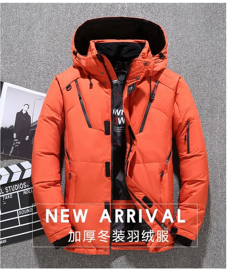 Winter Fashion Thicken Men Parkas Coats with Hood