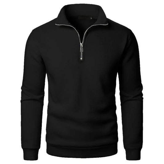 Men’s High Neck Half Zipper Sweatshirt