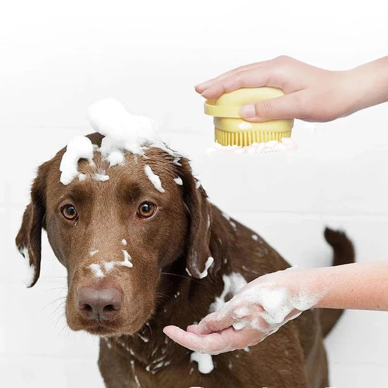 Silicone Pet Bath & Massage Glove Brush for Dogs & Cats